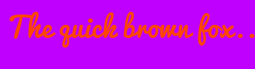 Image with Font Color FF4500 and Background Color C000FF